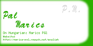 pal marics business card